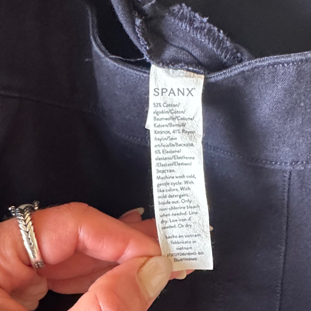 SPANX Women's Navy Straight Leg Pants size small - Picture 5 of 5
